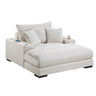 Upholstered Chaise Lounge With Cup Holders USB Port And Pillows