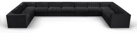 Rummi - Velvet Performance Fabric Upholstered 11 Piece Modular Sectional