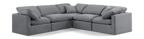 Indulge - Velvet 5 Piece Modular Corner Sectional