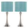 Lenuxe - 24" Metal Table Lamp (Set of 2) - Steel Base