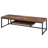 Bob - 16" TV Stand - Weathered Oak & Black Metal