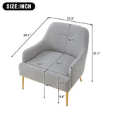 Modern Elegance Accent Chair With Curved Backrest