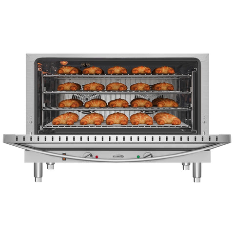 32 in. Countertop Convection Oven, Holds Full Size Pans, 4 Racks and 3500W of Power, 240V in Stainless-Steel (KM-CTCO-44)