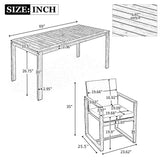 Patio Dining Set Outdoor Dining Table And Chair Set With And Removable Cushions For Patio