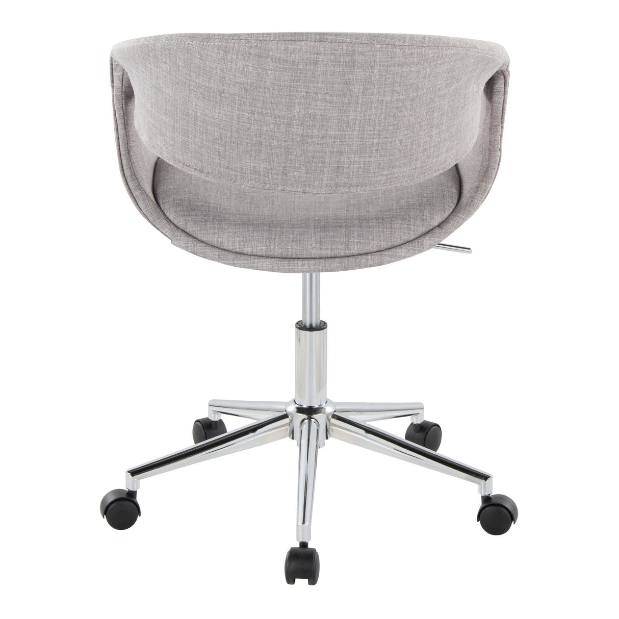 Curvo - Upholstered 5-Star Task Chair - Chrome Metal Base