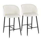 Fran - Fixed-Height Counter Stool (Set of 2) - Black Metal Base