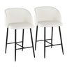 Fran - Fixed-Height Counter Stool (Set of 2) - Black Metal Base