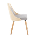 Anabelle - Mid-Century Modern Chair - Natural Back, Natural Legs