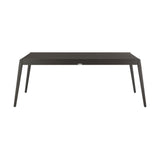 Avila - Outdoor 79" Rectangular Slatted Aluminum Top Dining Table With Umbrella Hole - Dark Bronze