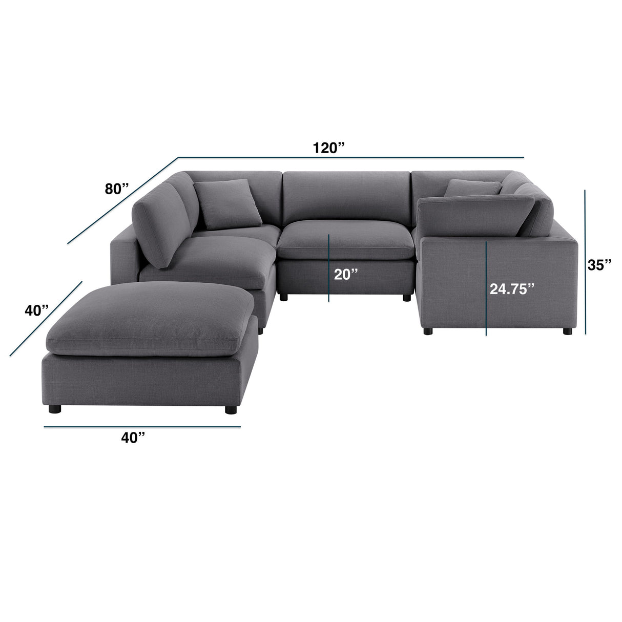 Cassandra - Sofa With Ottoman