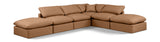Indulge - Faux Leather 6 Piece Modular Armless Sectional