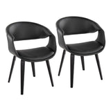 Curvo - Upholstered Chair (Set of 2) - Black Wood Legs