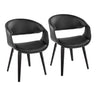 Curvo - Upholstered Chair (Set of 2) - Black Wood Legs