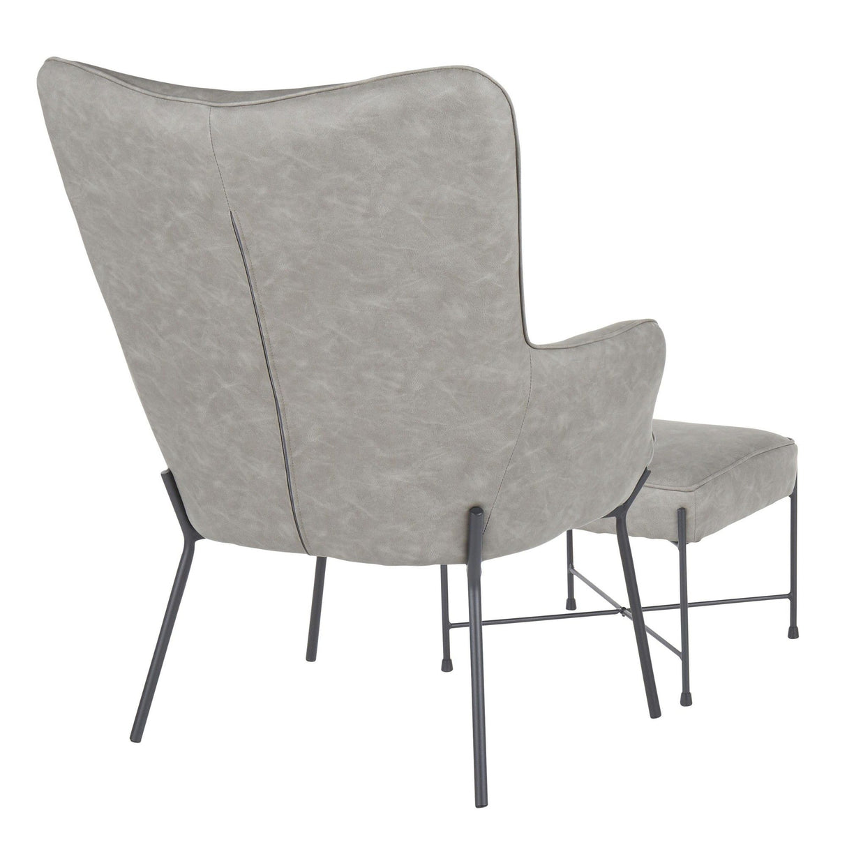 Izzy - Industrial Lounge Chair And Ottoman Set