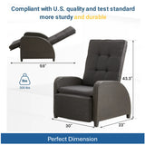 Adjustable Outdoor Lounge Chair, Plush Cushions & Extendable Footrest - Gray