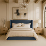 Kendall - Linen Textured Fabric Upholstered Bed