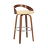 Sonia - 30" Bar Height Swivel Bar Stool - Walnut Wood