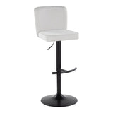 Henry - Adjustable Barstool With Swivel - Black Metal (Set of 2)