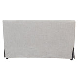 Slip Covered Settee With Casters - Beige