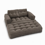 2 Seater Modular Corduroy Sofa With Chaise Lounge For Living Room