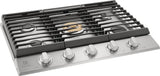 Electrolux ECCG3068AS 30 inch gas cooktop three quarter view