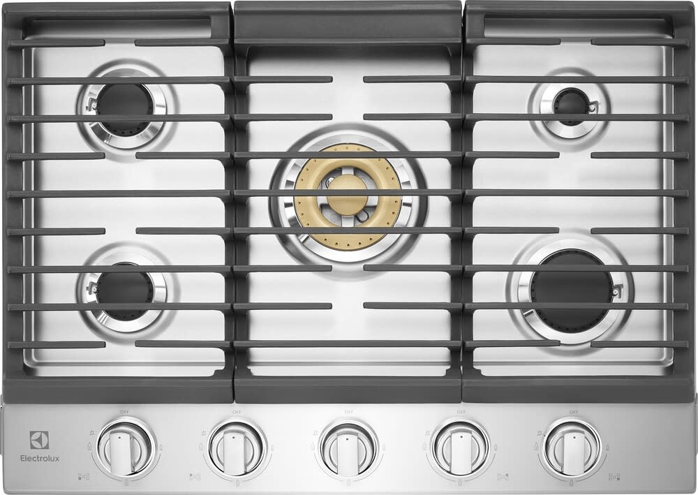 Electrolux ECCG3068AS 30 inch gas cooktop side view