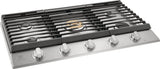Electrolux ECCG3668AS 36 inch gas cooktop three quarter left view