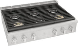Electrolux ECCG3672AS 36 Inch Gas Rangetop left three-quarter view