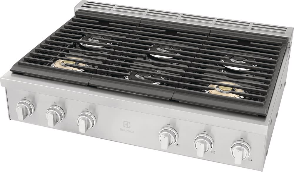 Electrolux ECCG3672AS 36 Inch Gas Rangetop right three-quarter view