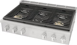 Electrolux ECCG3672AS 36 Inch Gas Rangetop right three-quarter view