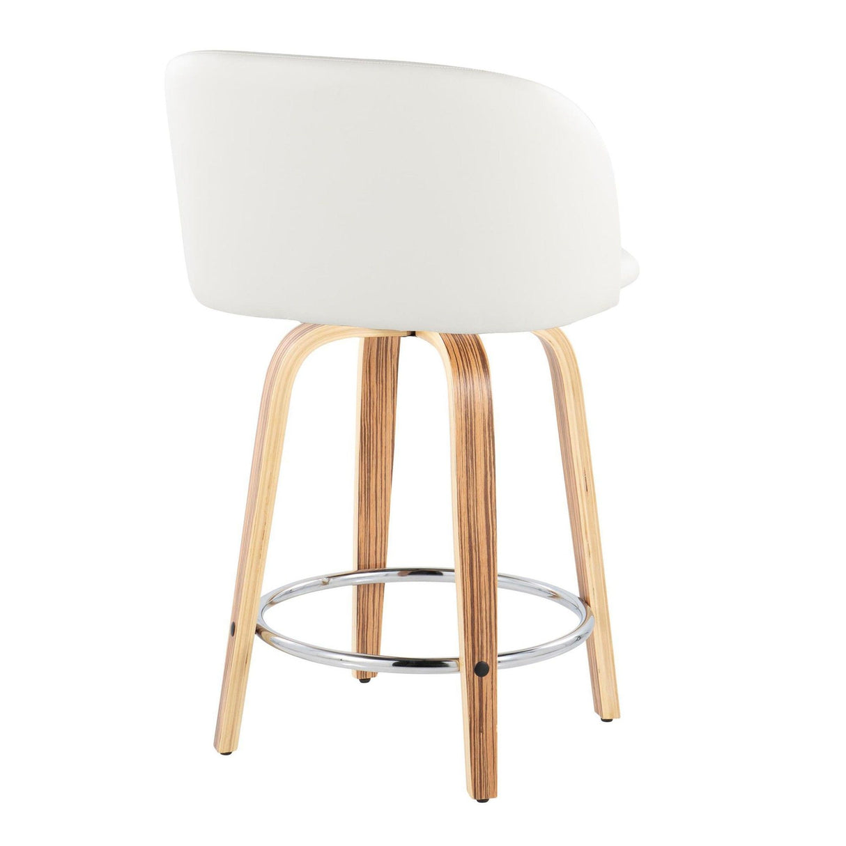 Fran - 34" Fixed-Height Counter Stool (Set of 2) - Zebra Wood