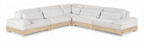 Turin - Chenille Fabric Upholstered Modular Sectional - White