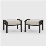 Modern All-Weather Ottomans With Cushions (Set of 2)