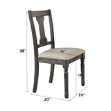 Wallace - Side Chair Set of 2) - Tan Linen & Weathered Gray