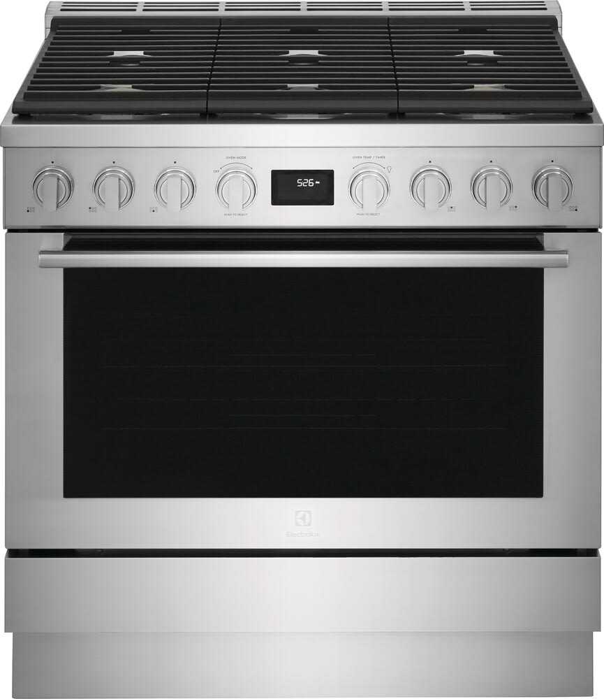 Electrolux ECFD3668AS 36 inch dual fuel range hero view