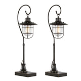 Landen - 33" Metal Task Lamp (Set of 2) - Oil Rubbed Bronze With Clear Glass Shade from Grandview Gallery