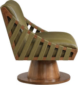 Millwin - Swivel Accent Chair With Brown Base