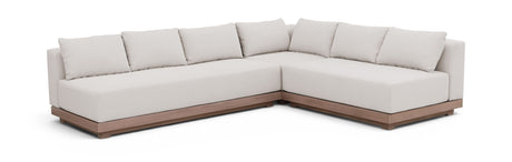 Solace - Olefin Performance Fabric 3 Piece Outdoor Patio Modular Sectional (Sofa, Loveseat & Corner Chair)
