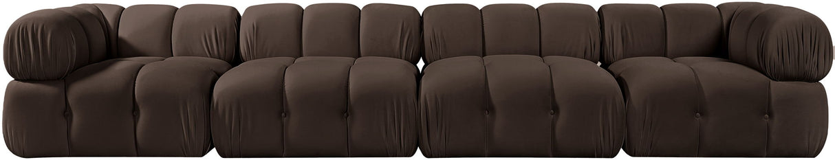 Orin - Fabric Velvet 4 Piece Modular Sofa