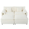 Modern Comfy Deep Seat Modular Sectional Sofa Cloud Couch With Ottoman