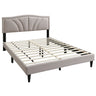 Bed With Nailhead Trim Accents, Upholstered Platform Frame