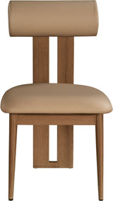 Dario - Faux Leather Dining Chair With Brown Frame (Set of 2)