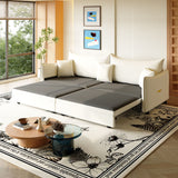 King Pull Out Sofa Bed, 3-In-1 Convertible Bed With 3 Pillows