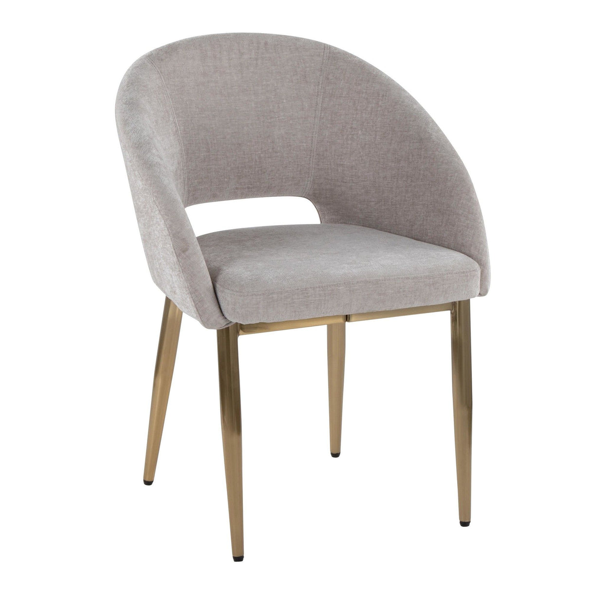 Renee - Upholstered Contemporary Chair (Set of 2) - Gold Metal Legs