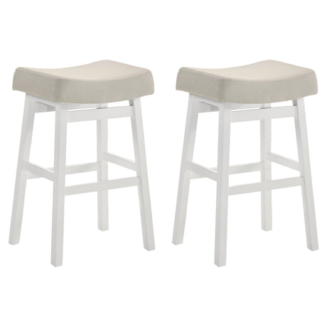 Lenon - Modern Farmhouse Wood Bar Height Kitchen Bar Stool