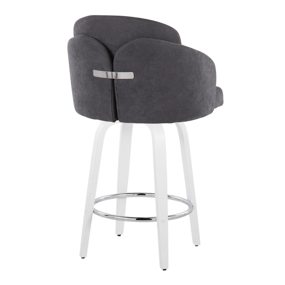 Cinch - Contemporary Fixed-Height Swivel Counter Stool (Set of 2) - White Wood