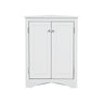 Triangle Bathroom Storage Cabinet With Adjustable Shelves, Freestanding Floor Cabinet For Home Kitchen