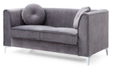 Glam Styled Micro Suede Velvet Loveseat
