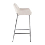 Daniella - Fixed-Height Bar Stool Set - Chrome Frame