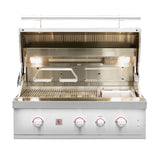 Summerset Quest 36-in 2 Burner Built-In Natural Gas Grill w/ Rear Infrared Burner, Rotisserie Kit, & Drop-In Griddle Plate - QST36-NG